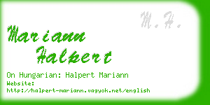 mariann halpert business card
